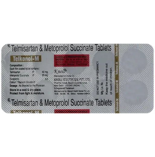 telkonol m 40/25mg tablet 10's